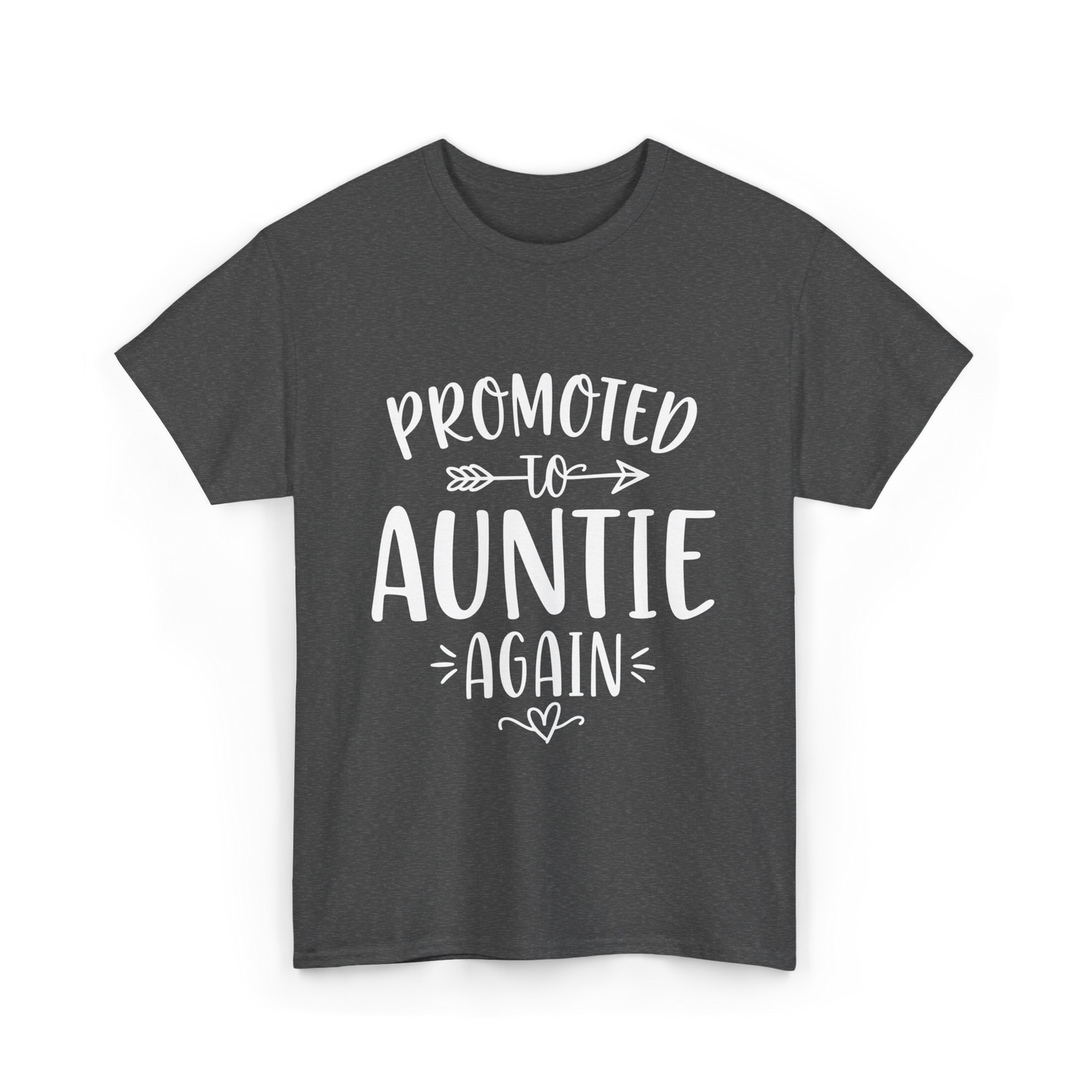 Promoted to Auntie Again Aunt T-Shirt - Dark Heather
