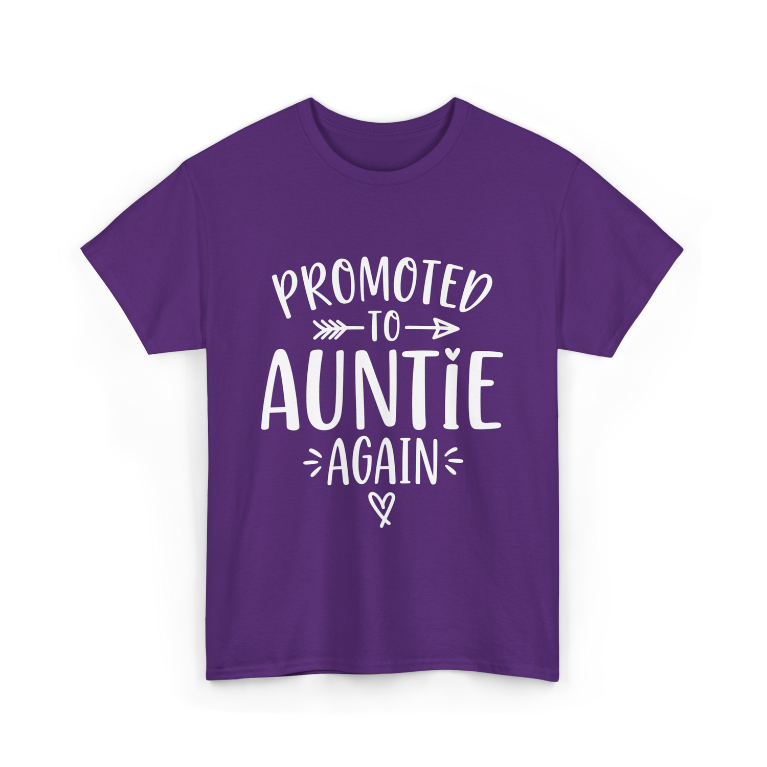 Promoted to Auntie Again Aunt T-Shirt - Purple