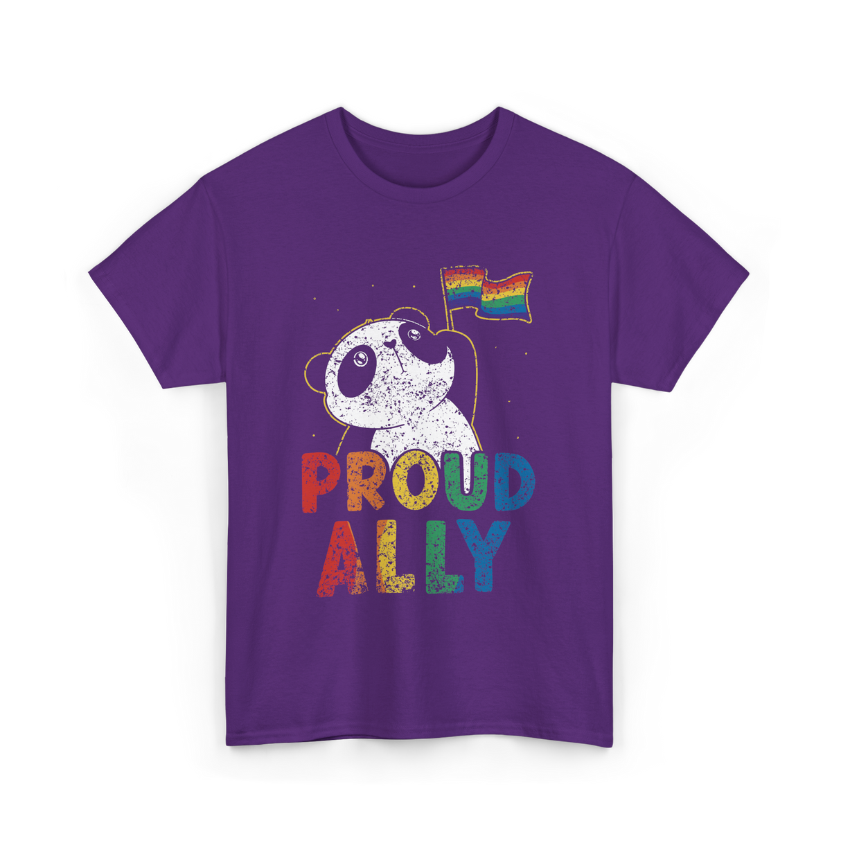 Proud Ally Panda Pride T-Shirt - Purple