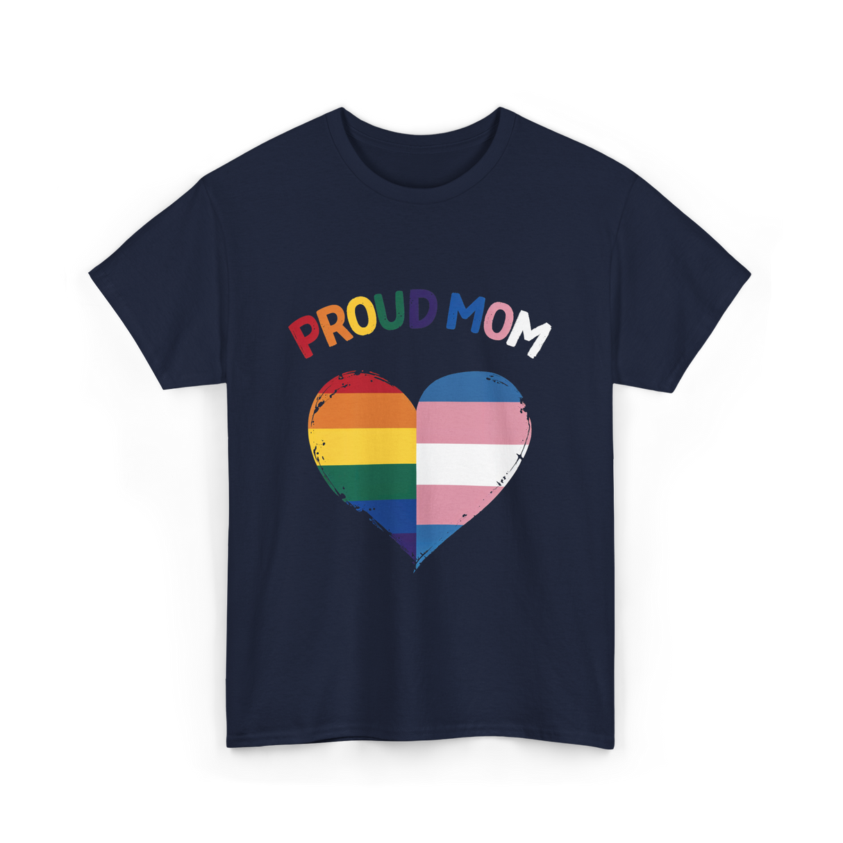 Proud Mom LGBTQ Love T-Shirt - Navy