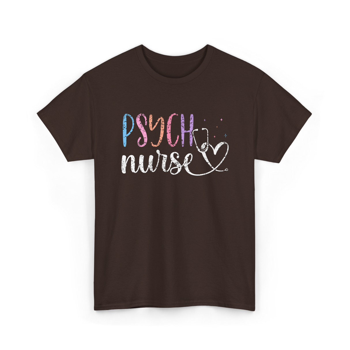 Psych Nurse Nursing Mental Health T-Shirt - Dark Chocolate