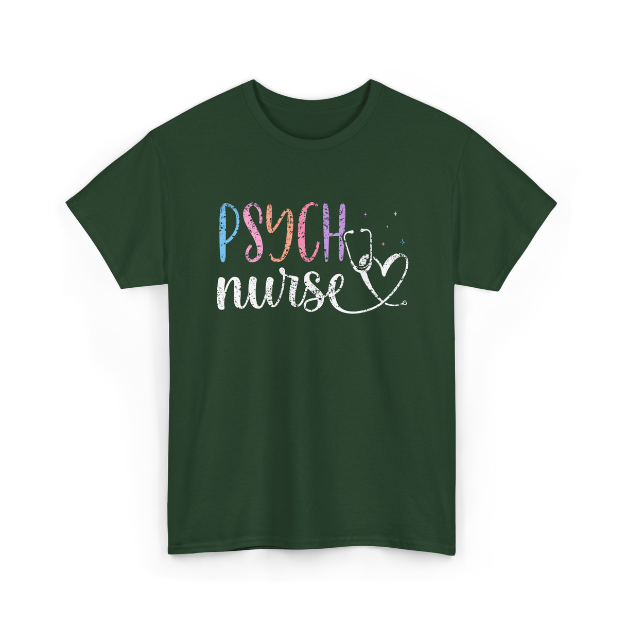 Psych Nurse Nursing Mental Health T-Shirt - Forest Green