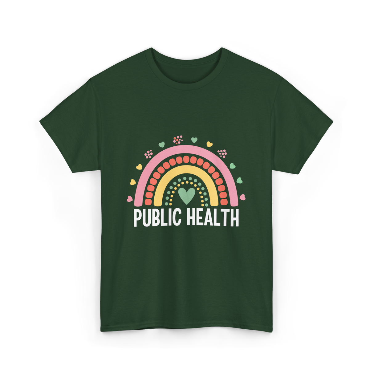 Public Health Rainbow Healthcare T-Shirt - Forest Green