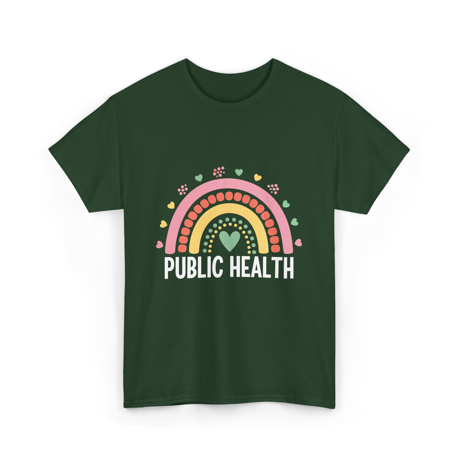 Public Health Rainbow Healthcare T-Shirt - Forest Green