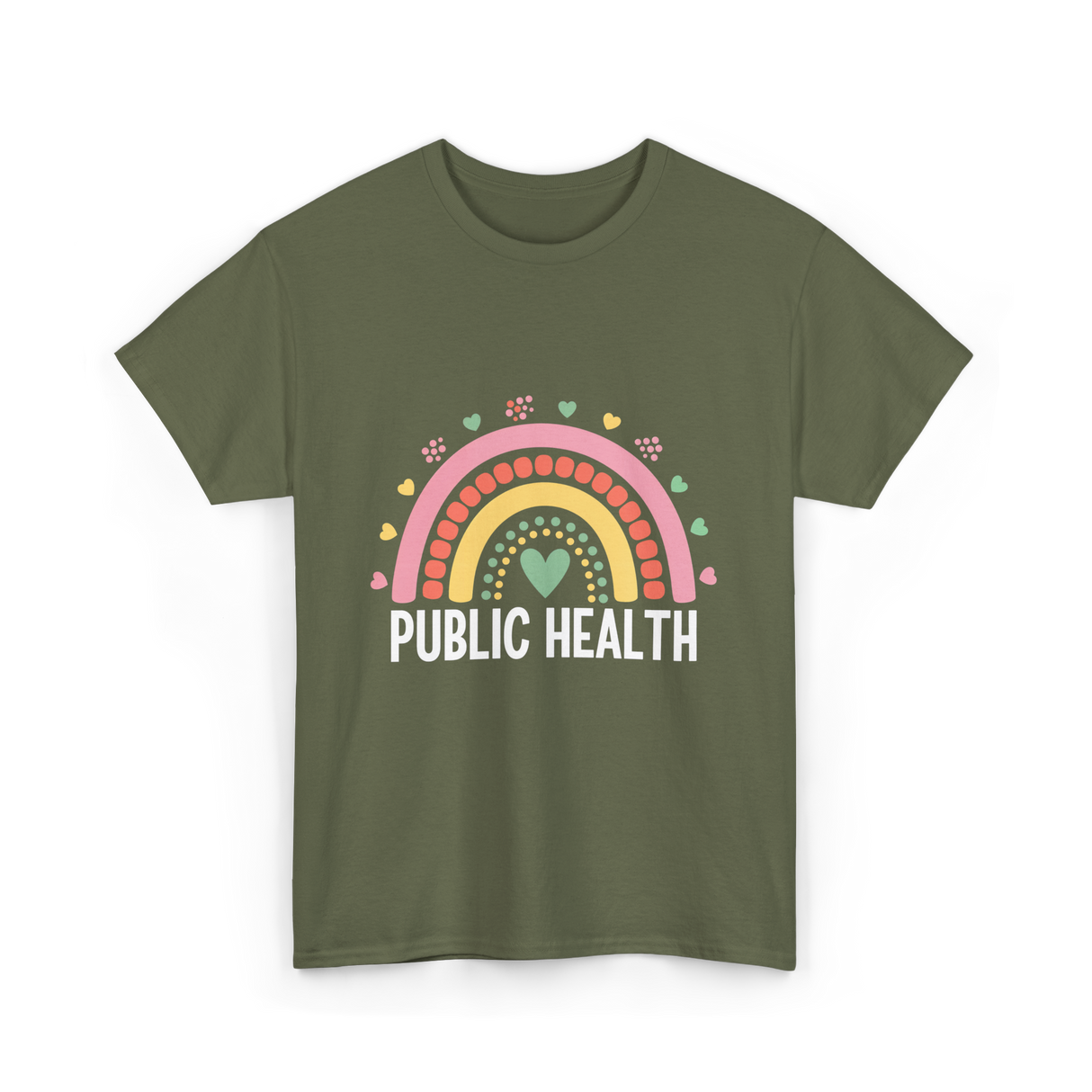 Public Health Rainbow Healthcare T-Shirt - Military Green