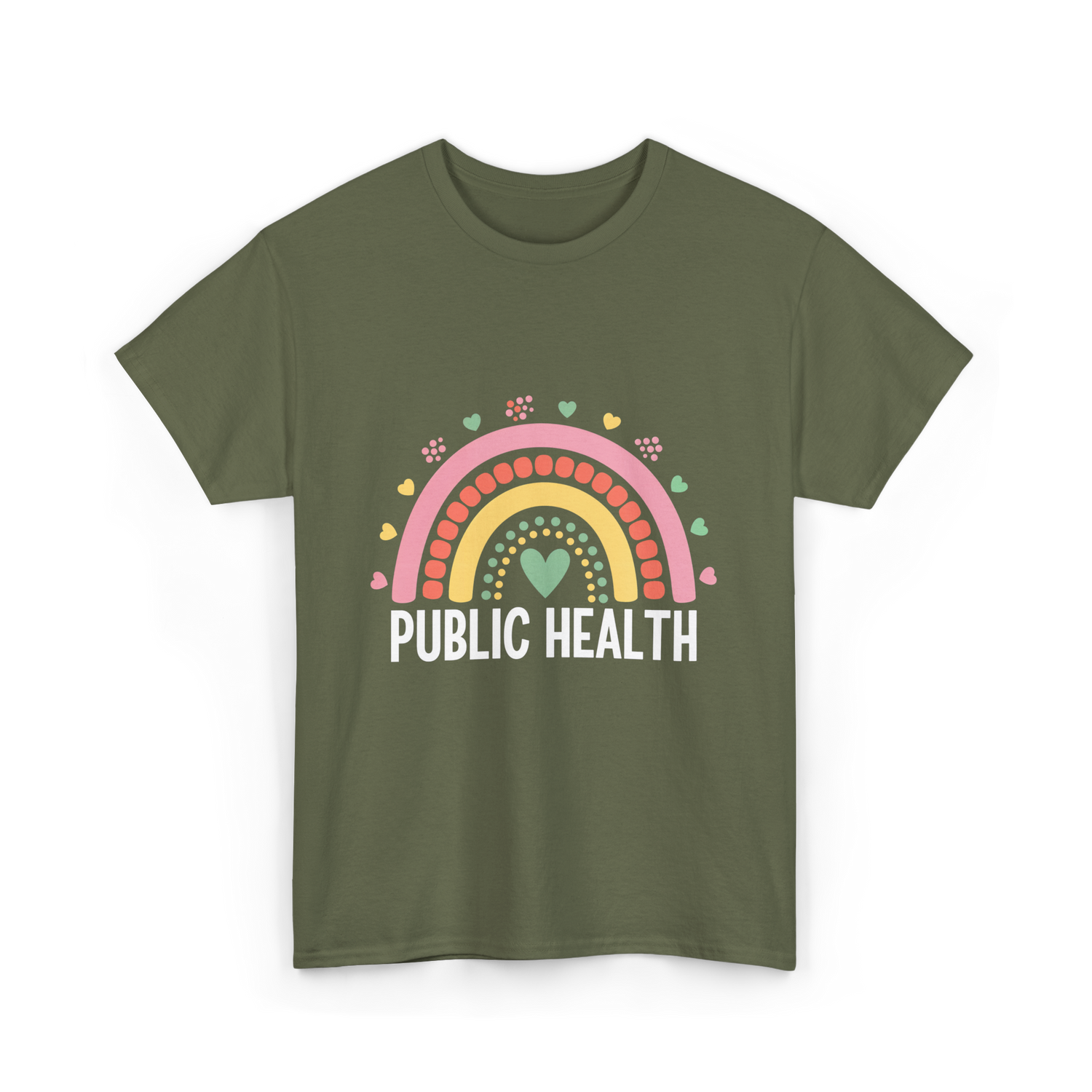 Public Health Rainbow Healthcare T-Shirt - Military Green
