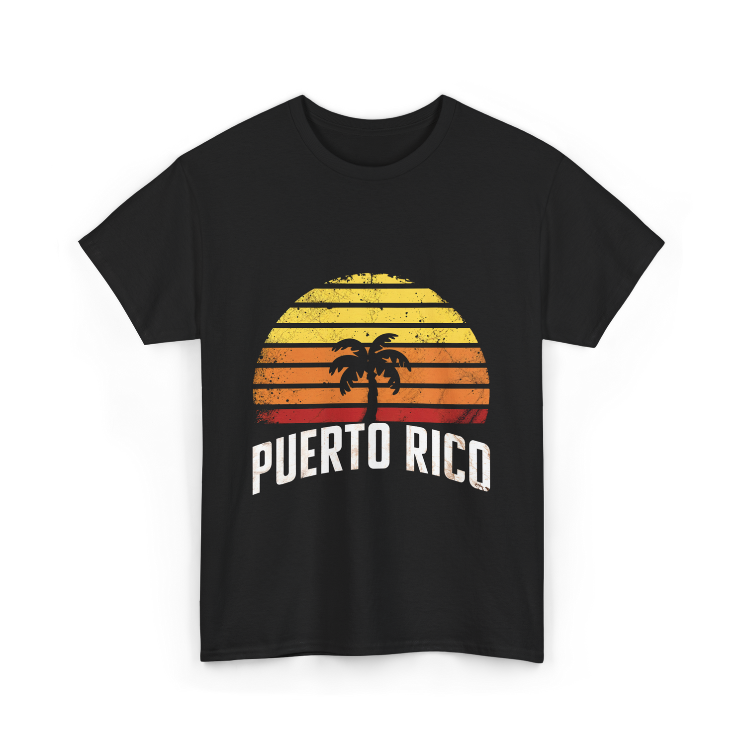 Puerto Rico Retro Design Travel T-Shirt - Black