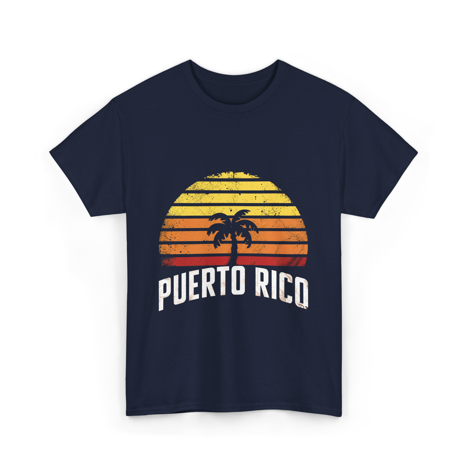 Puerto Rico Retro Design Travel T-Shirt - Navy