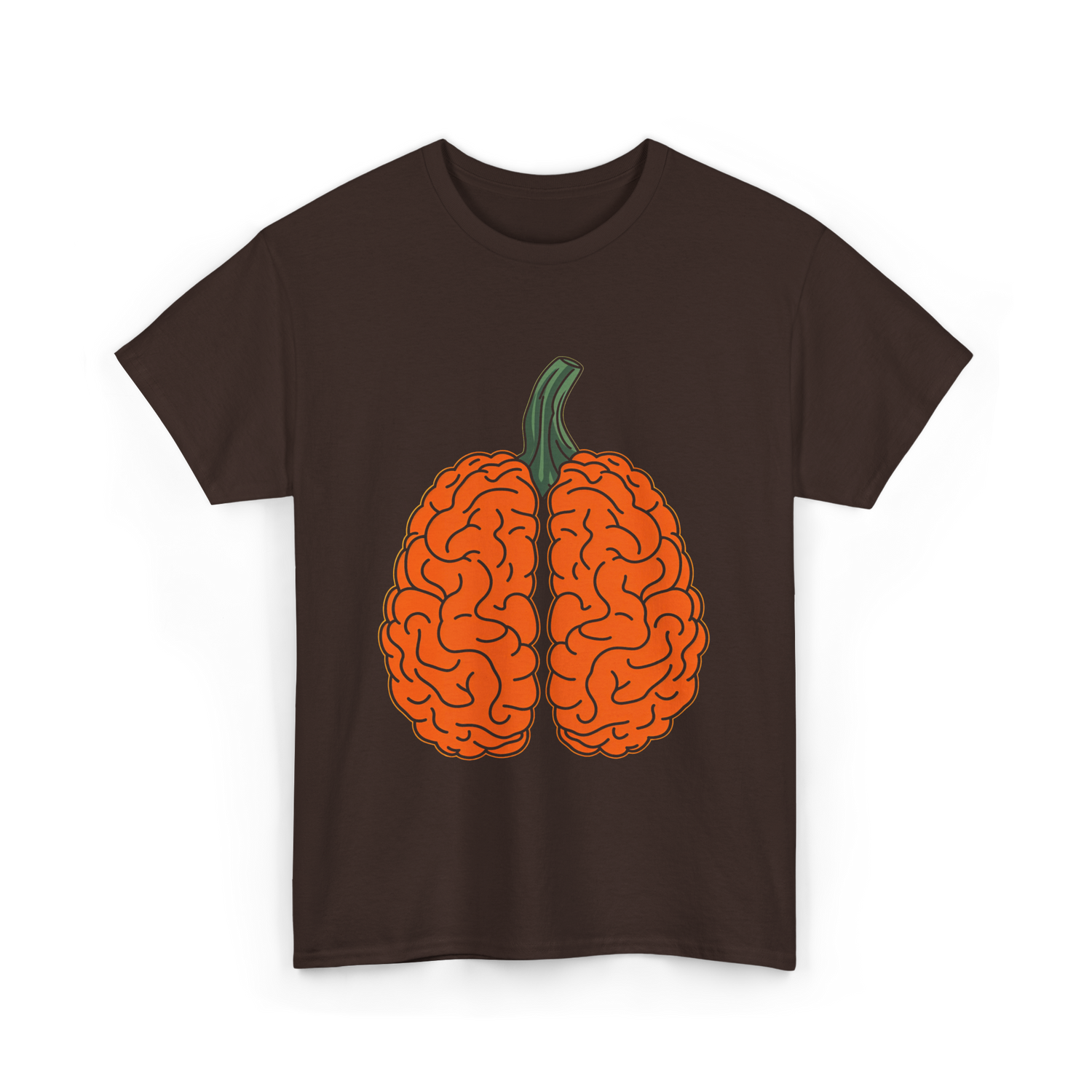 Pumpkin Brain Psychology T-Shirt - Dark Chocolate