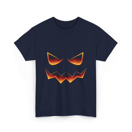 Pumpkin Face Halloween Costume T-Shirt - Navy