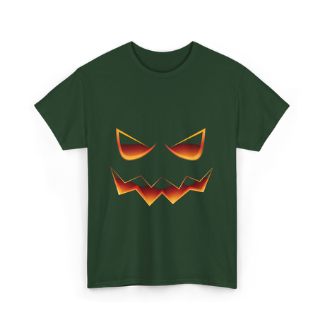 Pumpkin Face Halloween Costume T-Shirt - Forest Green