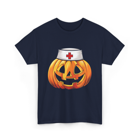 Pumpkin Nurse Halloween Costume T-Shirt - Navy