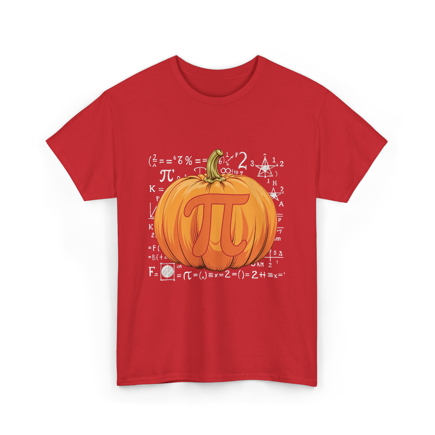 Pumpkin Pi Math Pumpkin T-Shirt - Red