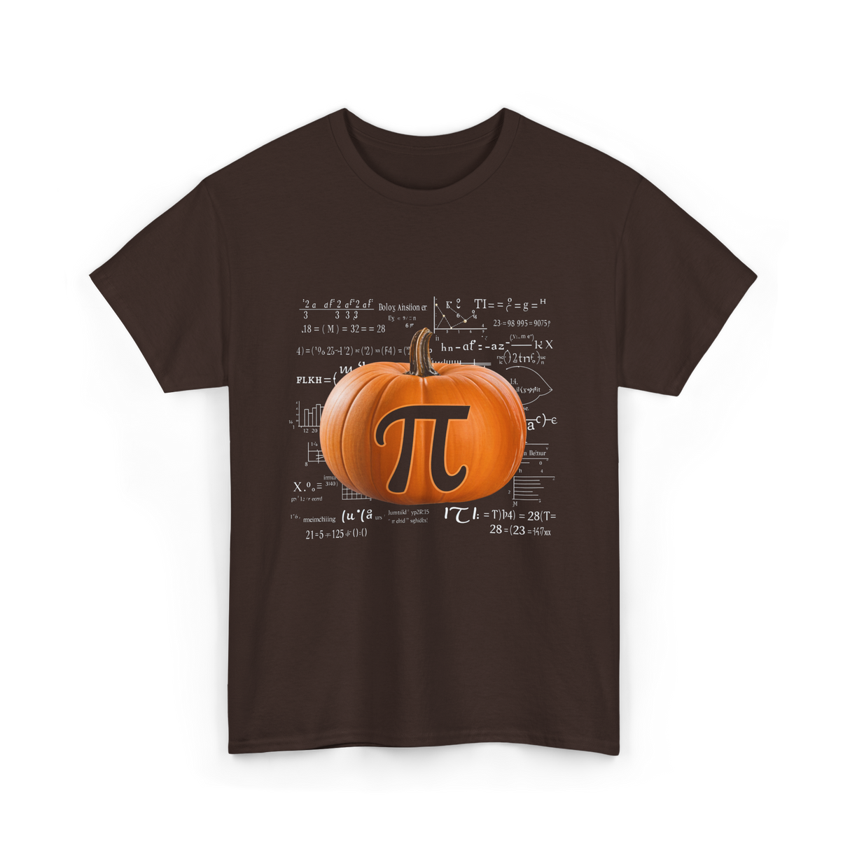 Pumpkin Pi Math Pumpkin T-Shirt - Dark Chocolate