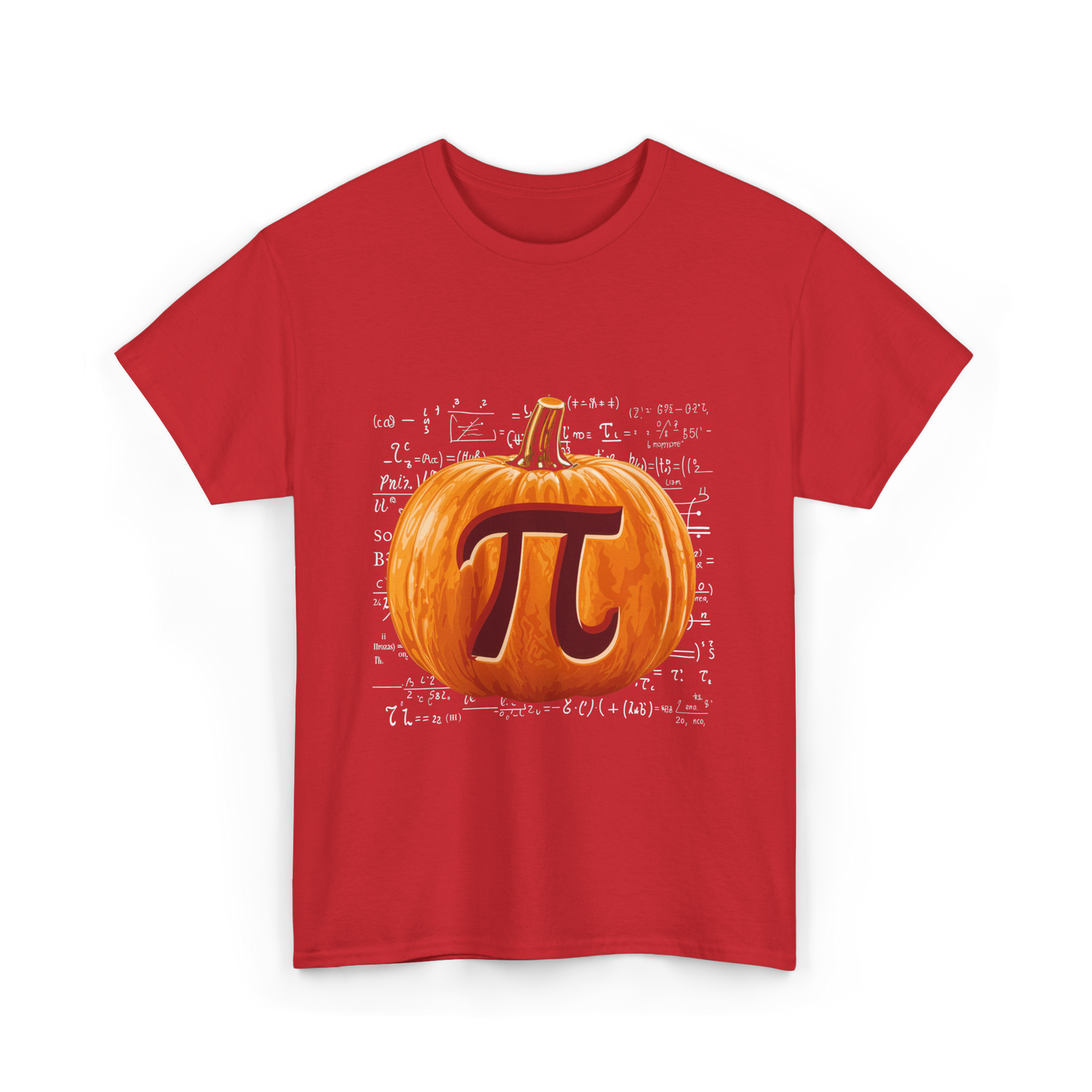 Pumpkin Pi Math Pumpkin T-Shirt - Red