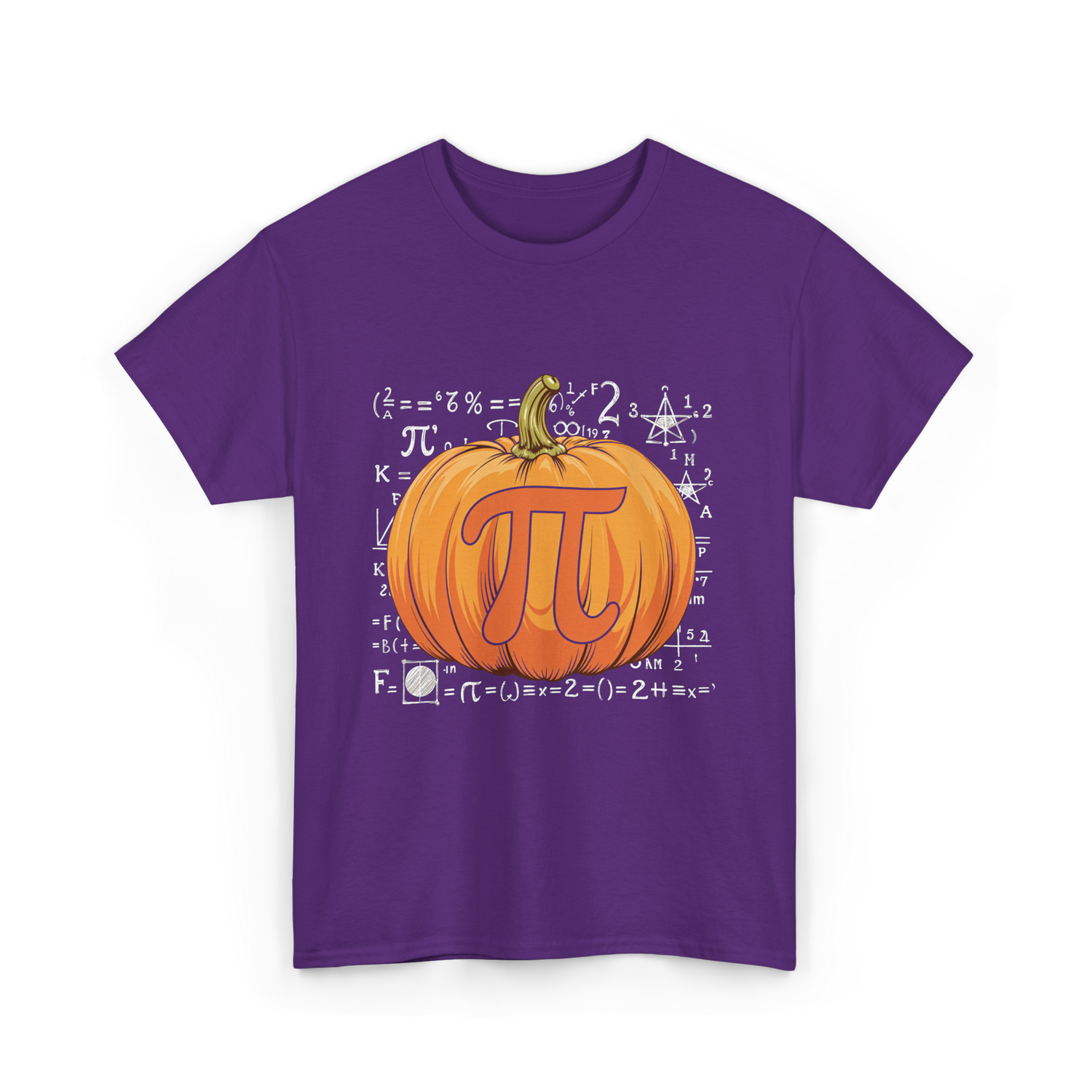 Pumpkin Pi Math Pumpkin T-Shirt - Purple