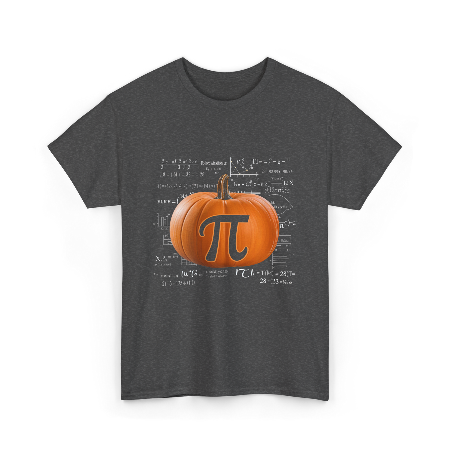 Pumpkin Pi Math Pumpkin T-Shirt - Dark Heather