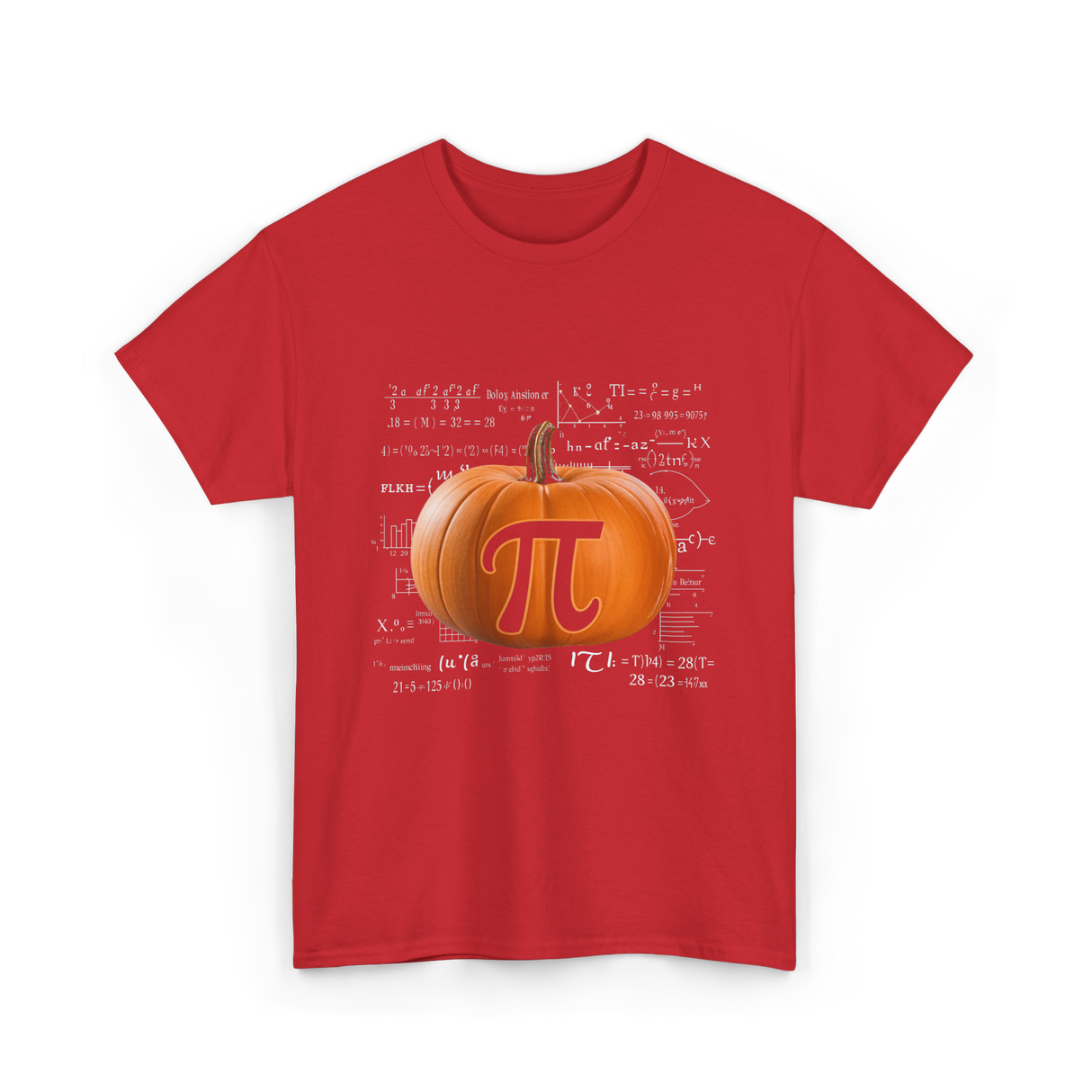 Pumpkin Pi Math Pumpkin T-Shirt - Red