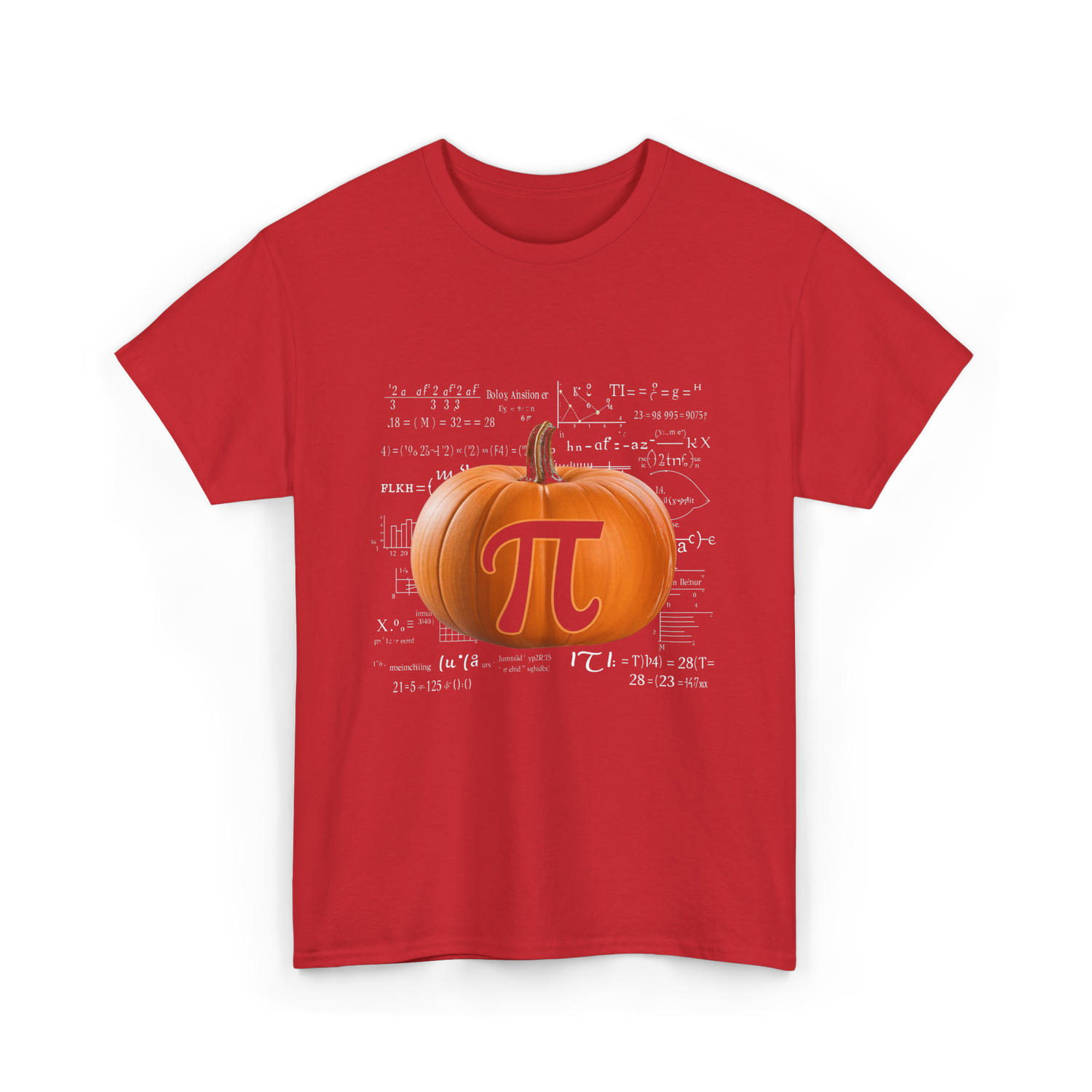 Pumpkin Pi Math Pumpkin T-Shirt - Red