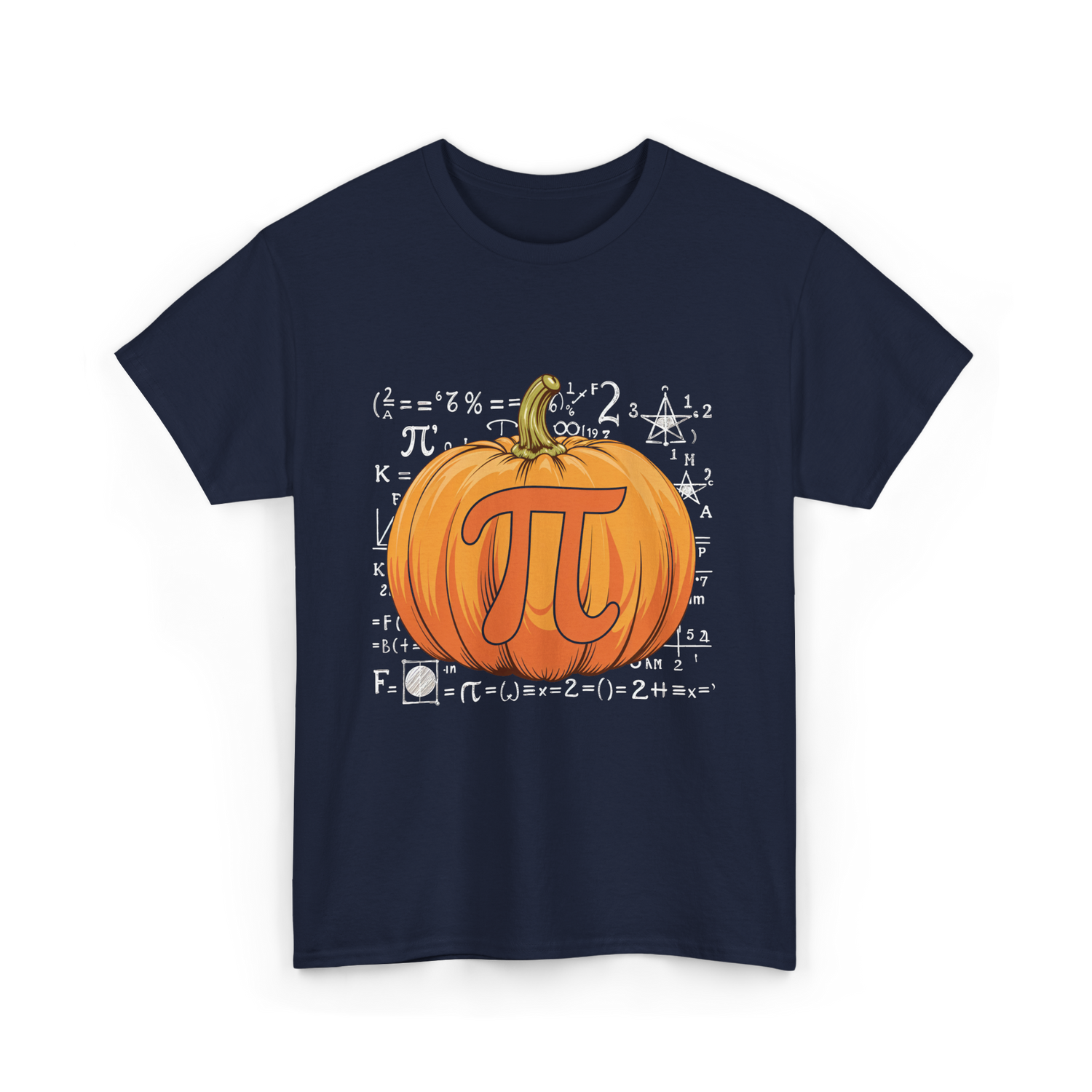 Pumpkin Pi Math Pumpkin T-Shirt - Navy
