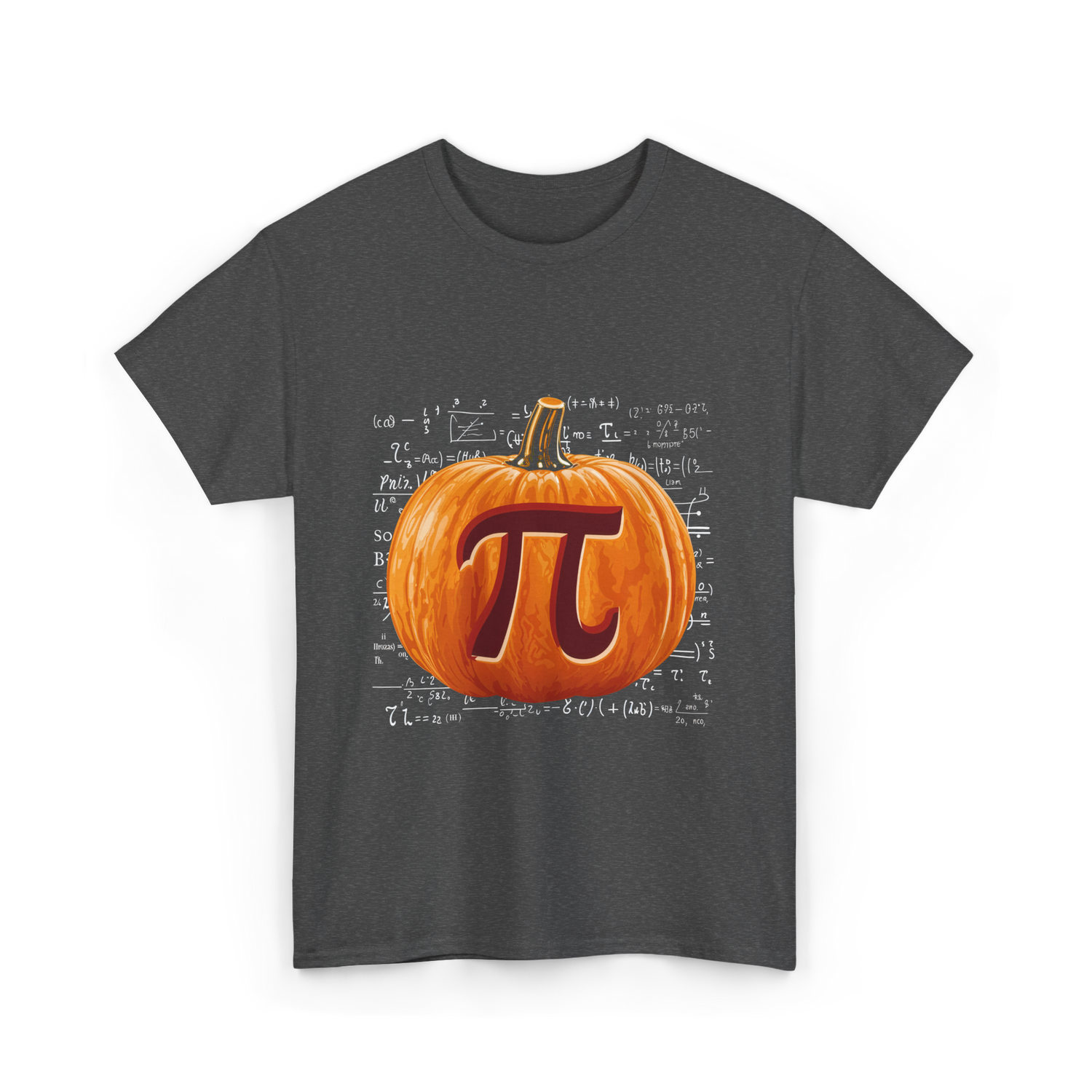 Pumpkin Pi Math Pumpkin T-Shirt - Dark Heather