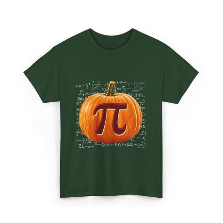 Pumpkin Pi Math Pumpkin T-Shirt - Forest Green