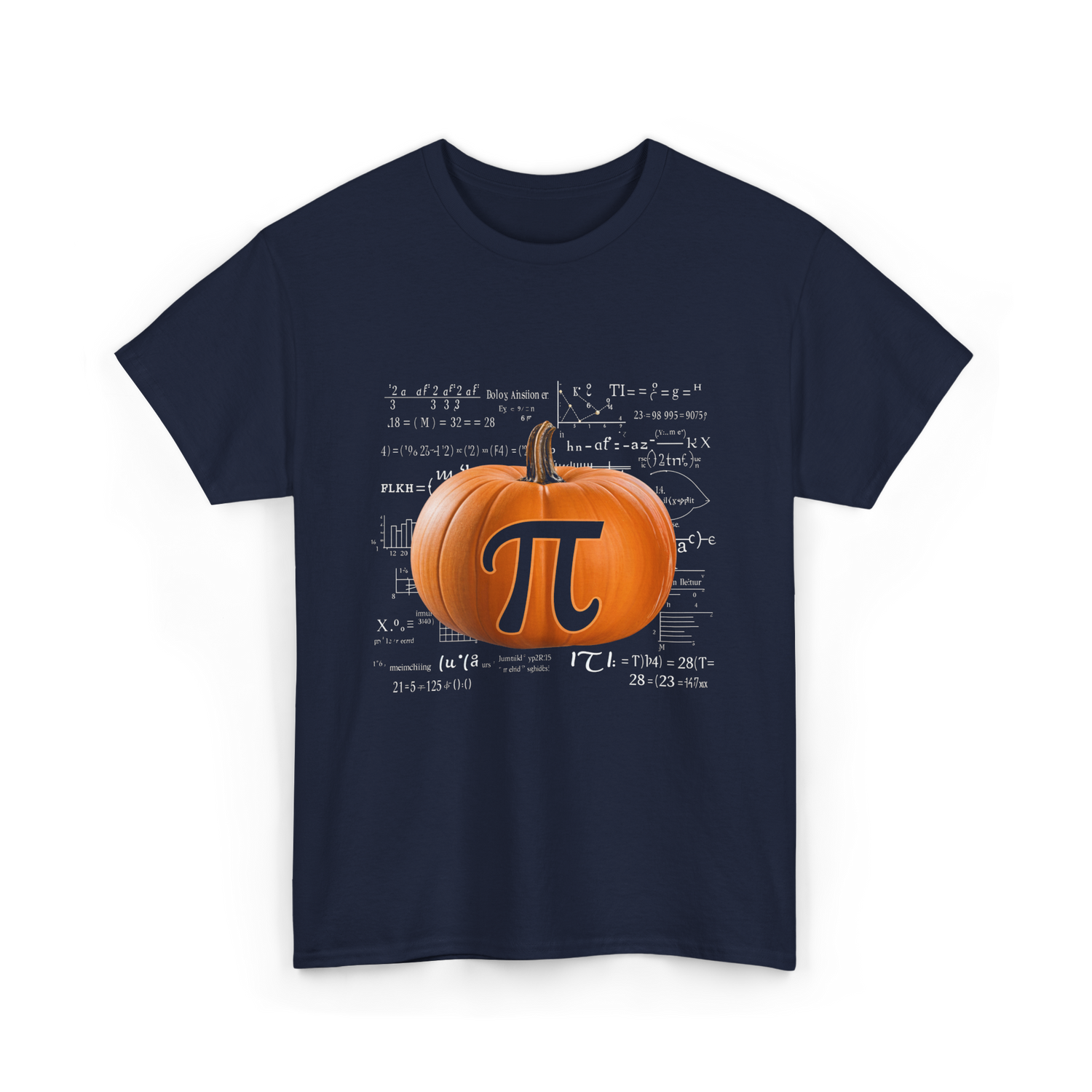 Pumpkin Pi Math Pumpkin T-Shirt - Navy