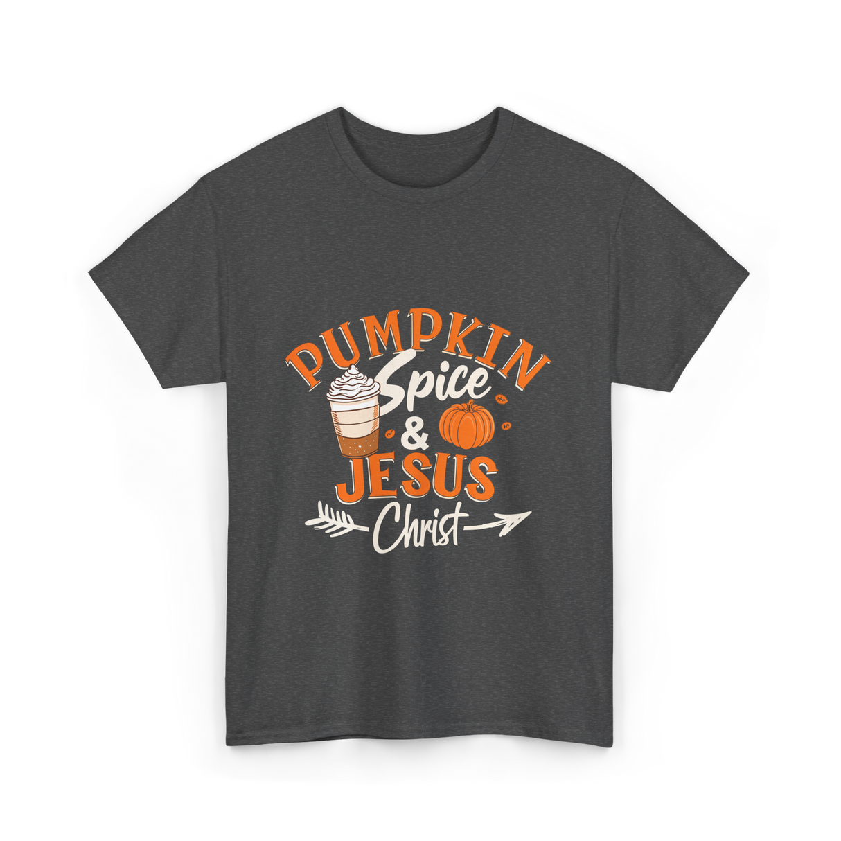 Pumpkin Spice Jesus Christ T-Shirt - Dark Heather