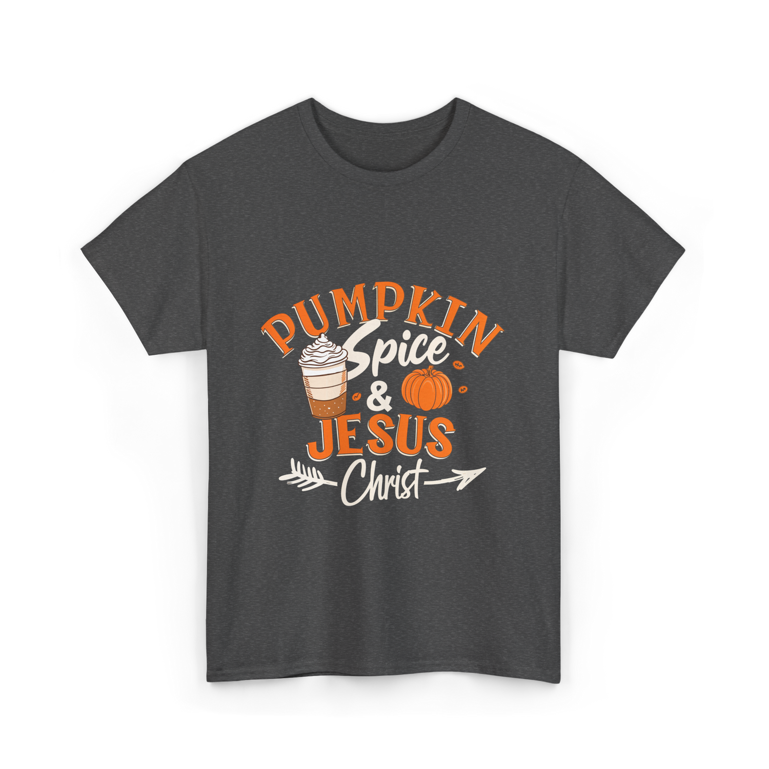 Pumpkin Spice Jesus Christ T-Shirt - Dark Heather