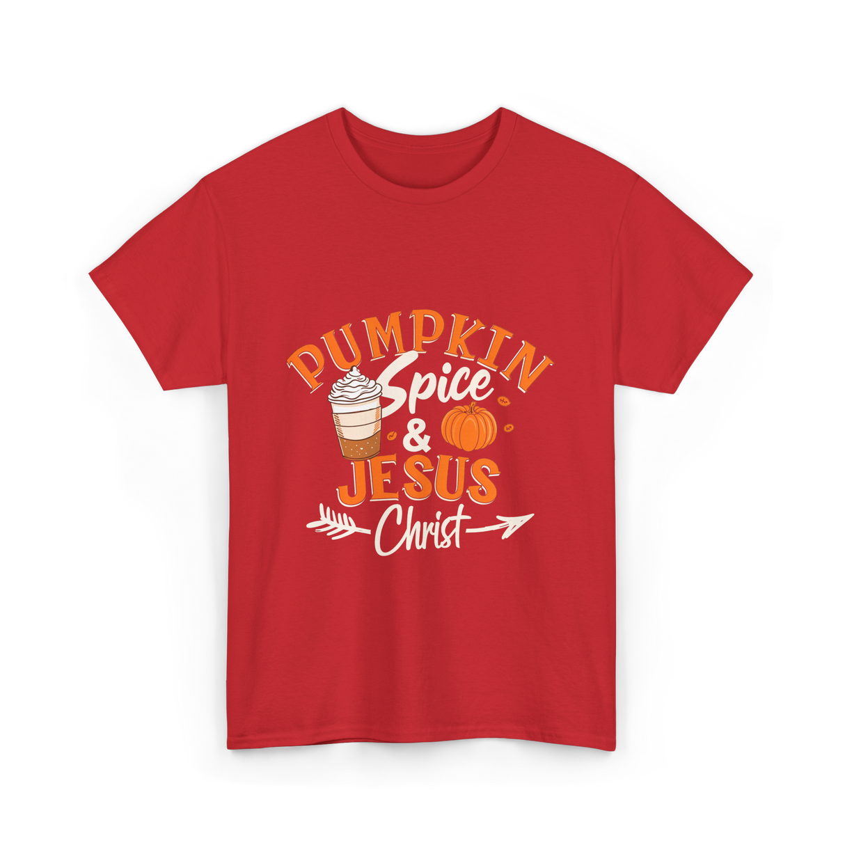 Pumpkin Spice Jesus Christ T-Shirt - Red