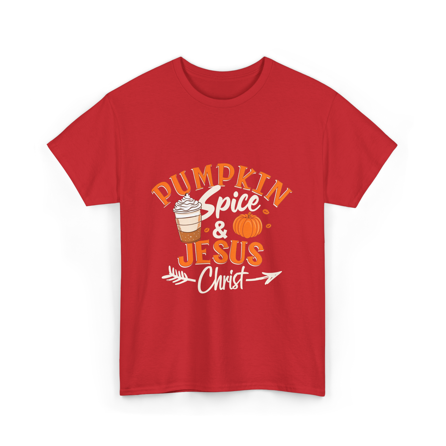 Pumpkin Spice Jesus Christ T-Shirt - Red