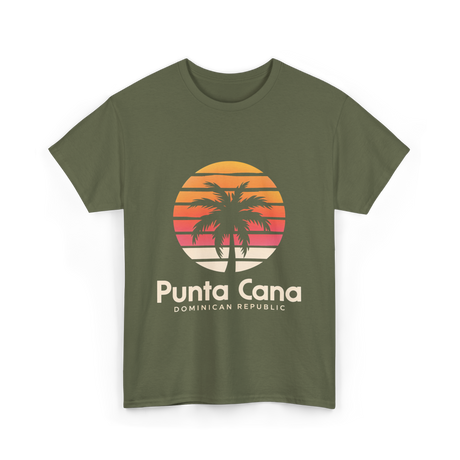 Punta Cana Dominican Republic Travel T-Shirt - Military Green