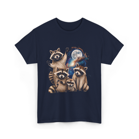 Raccoon Family Space Raccoons T-Shirt - Navy