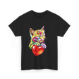 Rainbow Cute Cat Love Kitty T-Shirt - Black