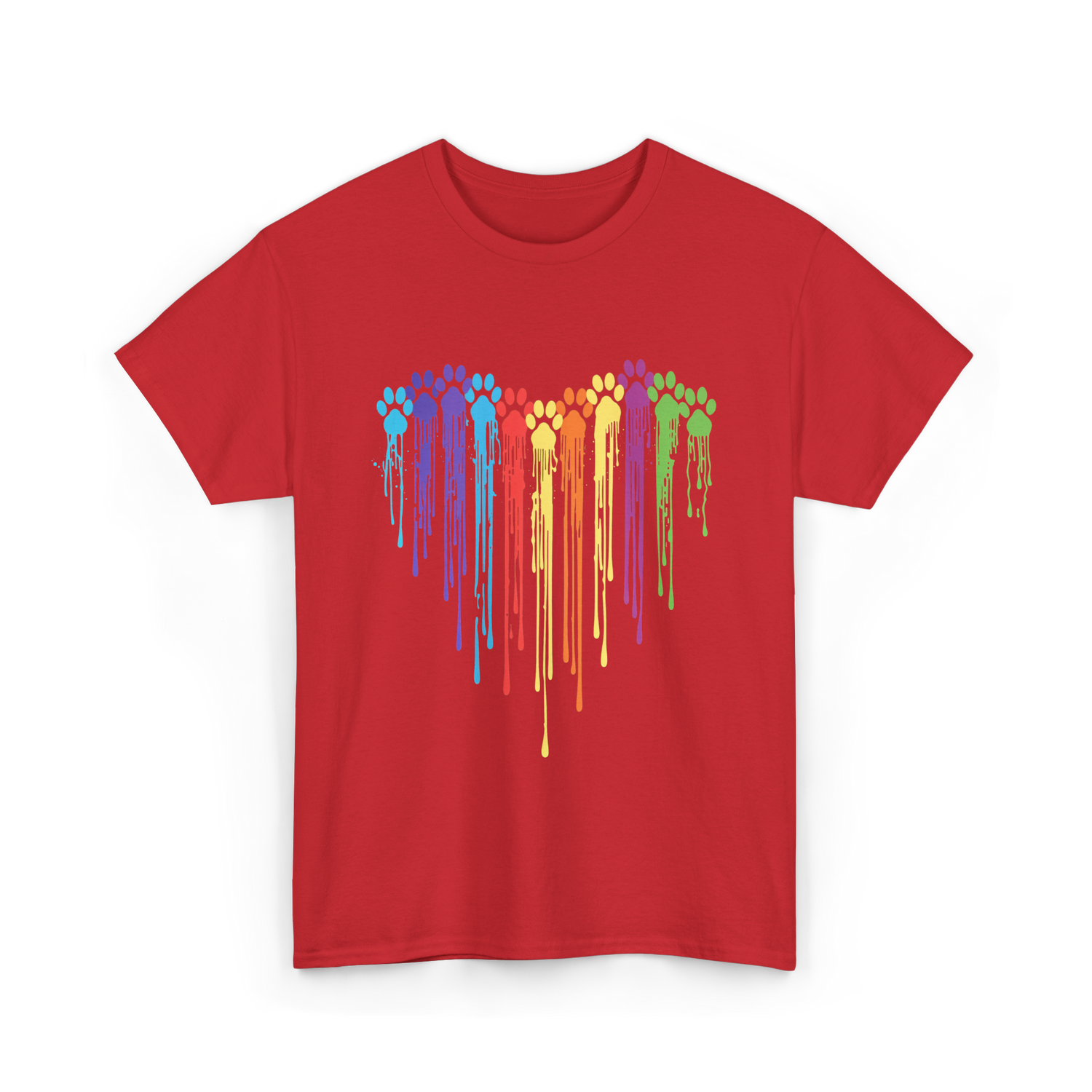 Rainbow Dogs T-Shirt - Red