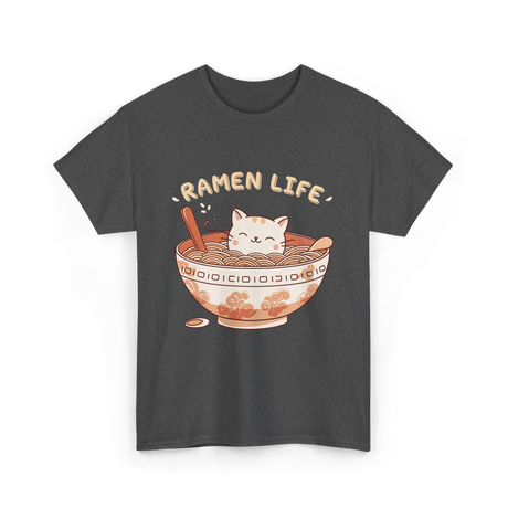 Ramen Life Cat Ramen T-Shirt - Dark Heather