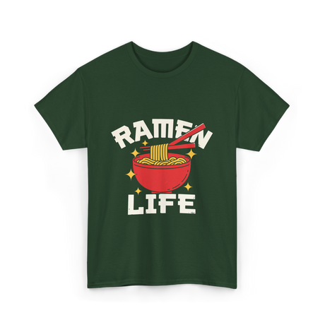 Ramen Life Ramen Noodles T-Shirt - Forest Green