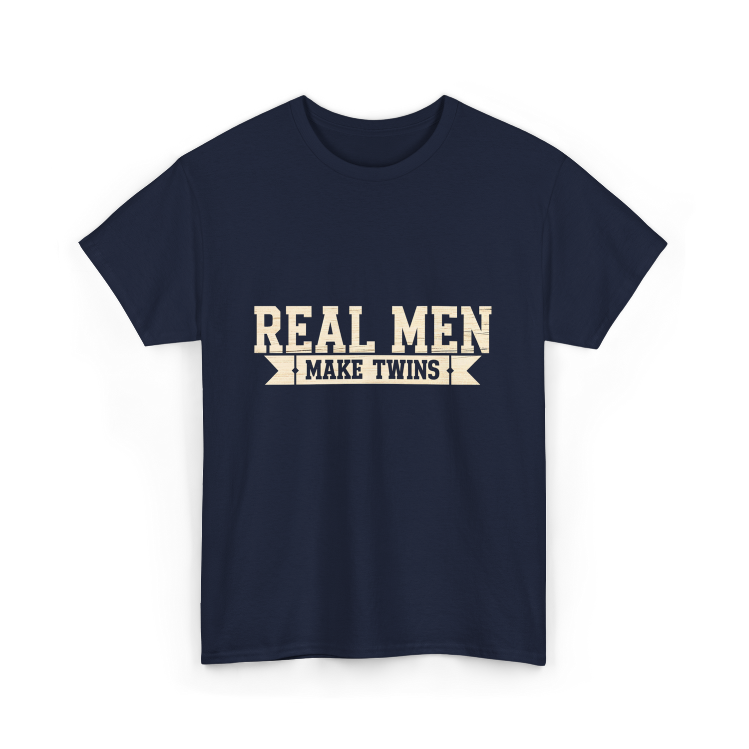 Real Men Make Twins Parenting T-Shirt - Navy
