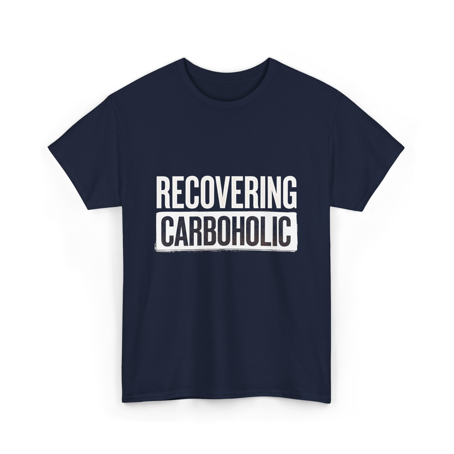 Recovering Carboholic Carbohydrate T-Shirt - Navy