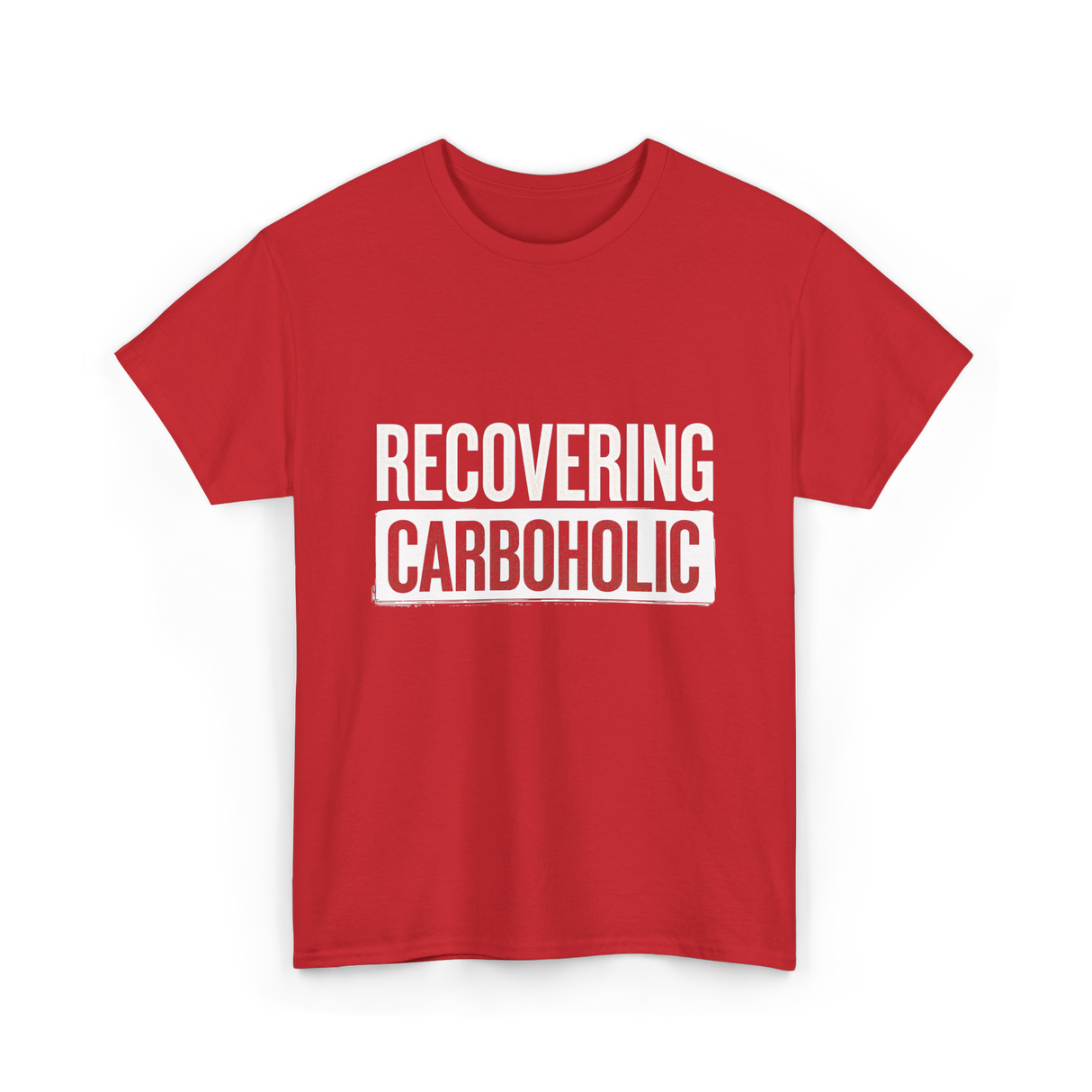 Recovering Carboholic Carbohydrate T-Shirt - Red