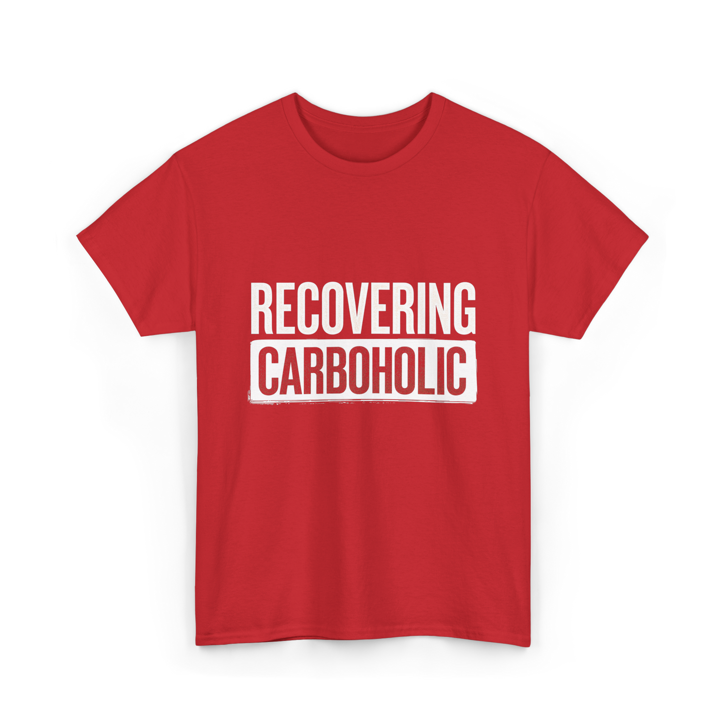 Recovering Carboholic Carbohydrate T-Shirt - Red