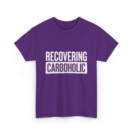 Recovering Carboholic Carbohydrate T-Shirt - Purple