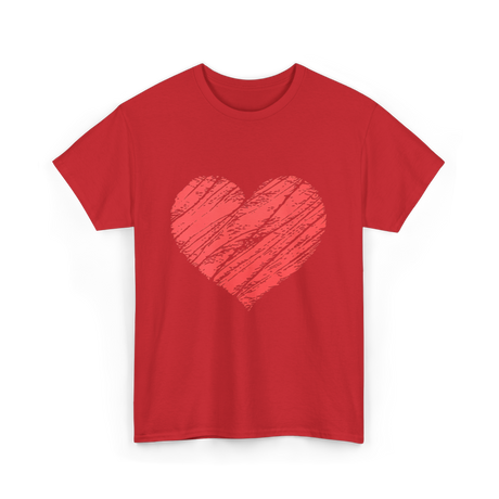 Red Heart Vintage Love T-Shirt - Red
