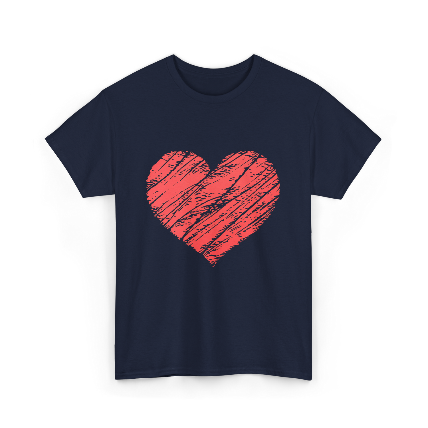 Red Heart Vintage Love T-Shirt - Navy