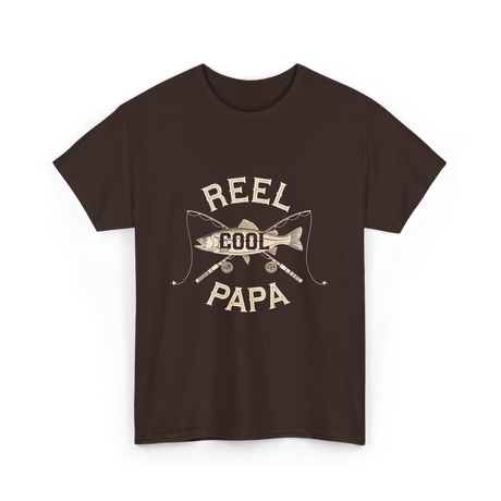 Reel Cool Papa Fishing T-Shirt - Dark Chocolate