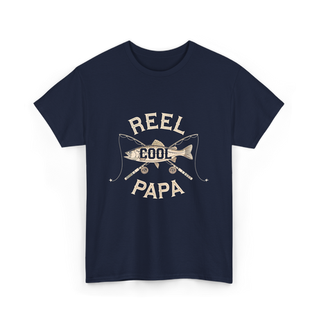 Reel Cool Papa Fishing T-Shirt - Navy