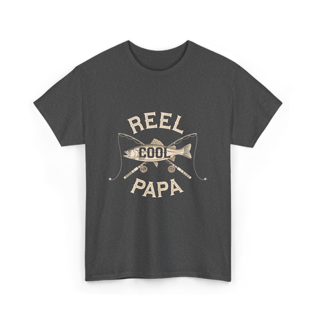 Reel Cool Papa Fishing T-Shirt - Dark Heather