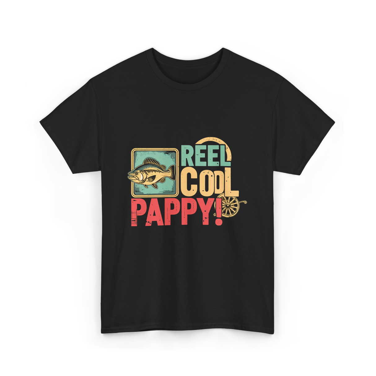 Reel Cool Pappy Fishing T-Shirt - Black