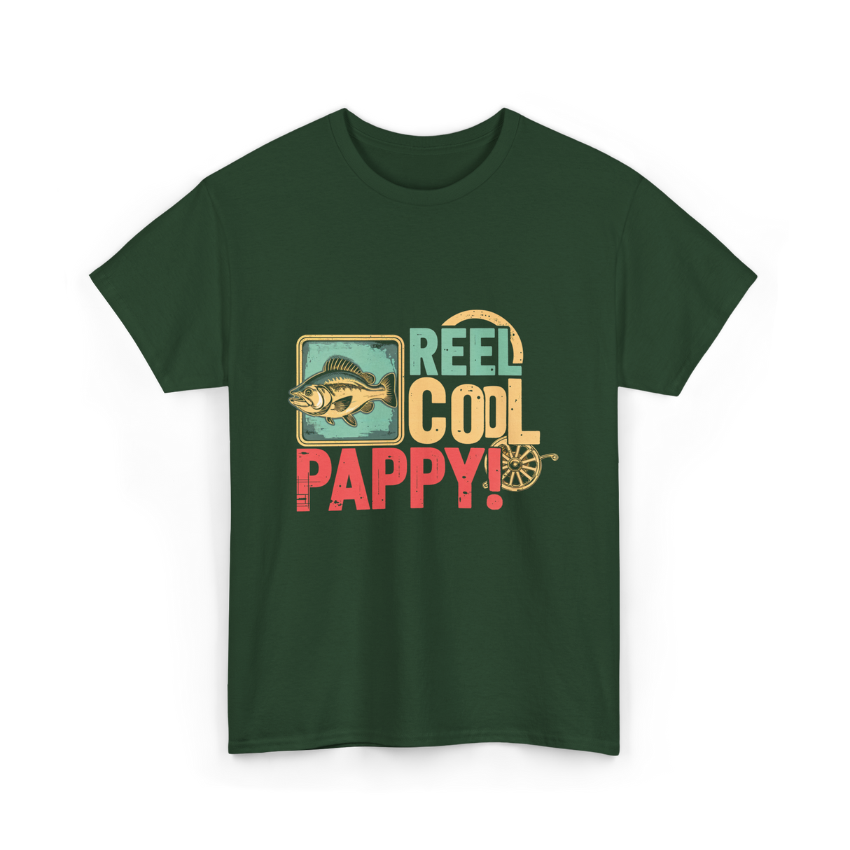 Reel Cool Pappy Fishing T-Shirt - Forest Green