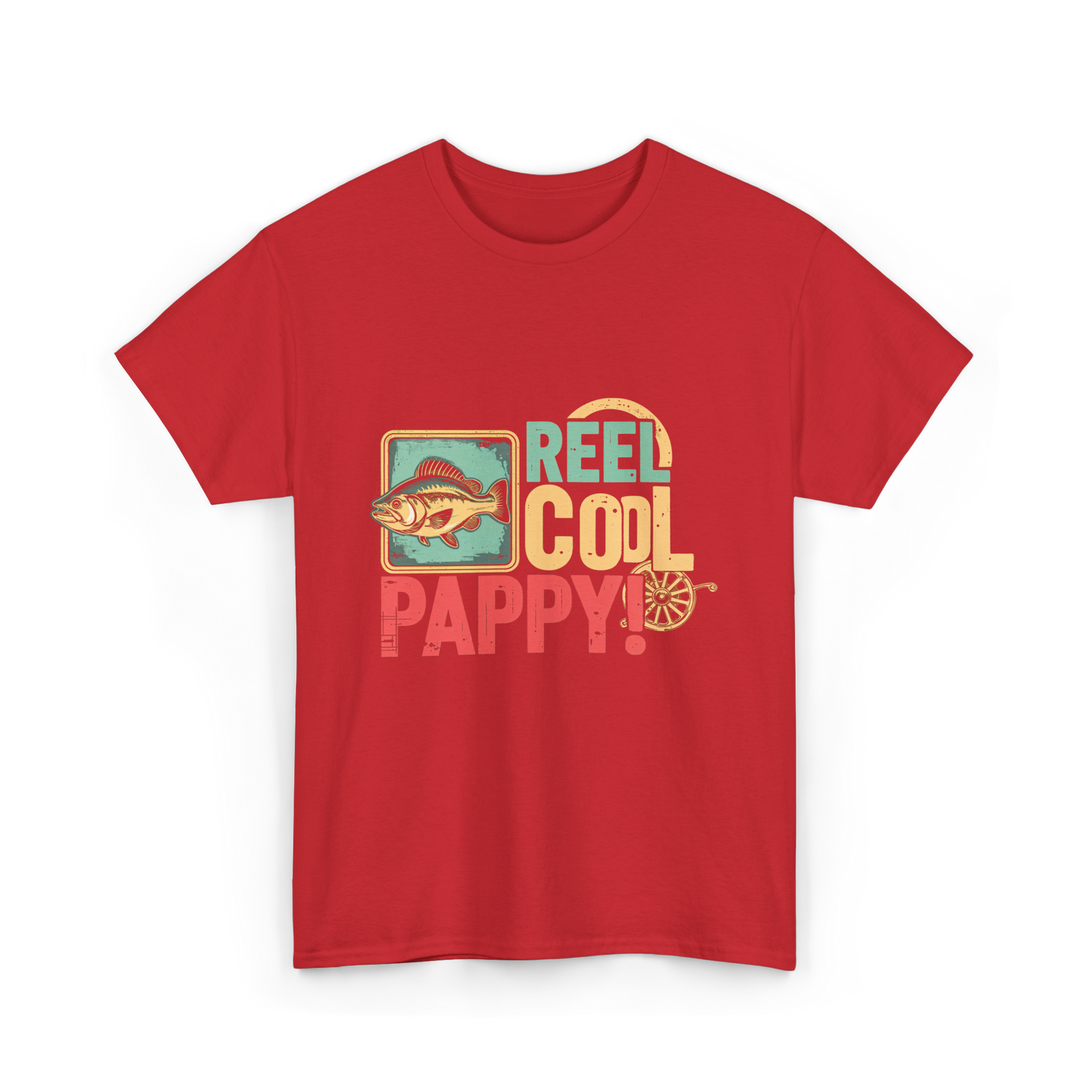 Reel Cool Pappy Fishing T-Shirt - Red